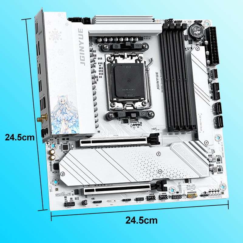 JGINYUE B650E Snow Dream AM5 M - Am5 Micro Atx Pcie 5.0 Motherboard recensie en prijs